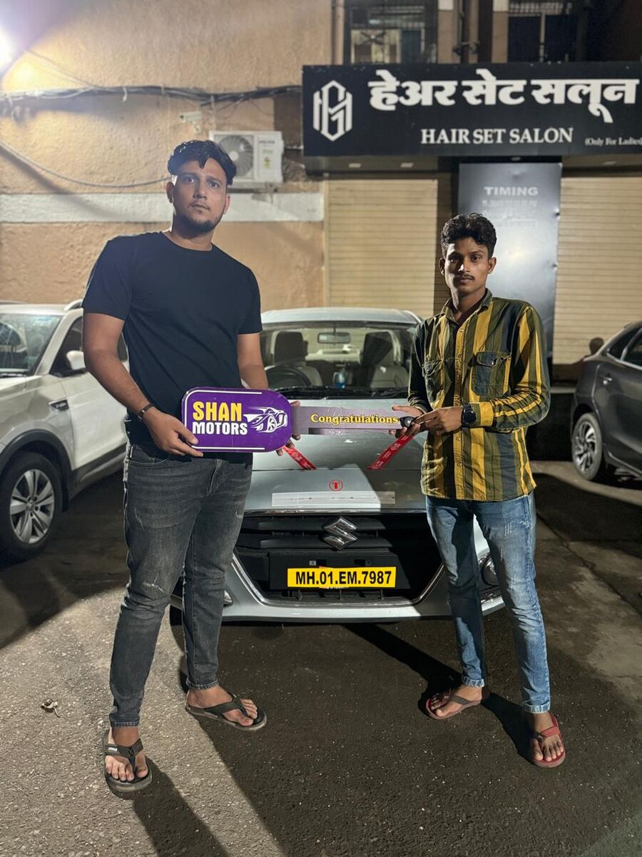 Happy customer with new car